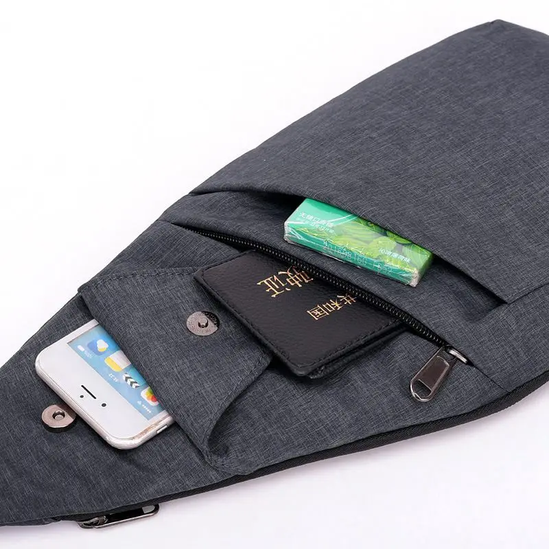 New Anti-Theft Men's Messenger Bags Multi-pocket Sling Shoulder Bags Casual Chest Pack Travel Crossbody Bags Male F-508