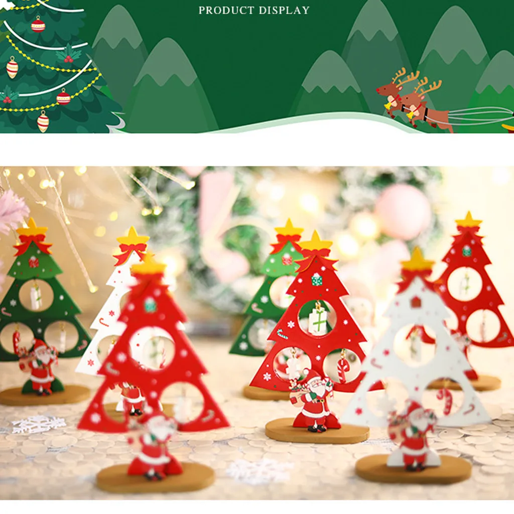Деревянные рождественские украшения DIY Рождественская елка Детские Рождественские подарки deco noel bois bricolage noel navidad# EO24