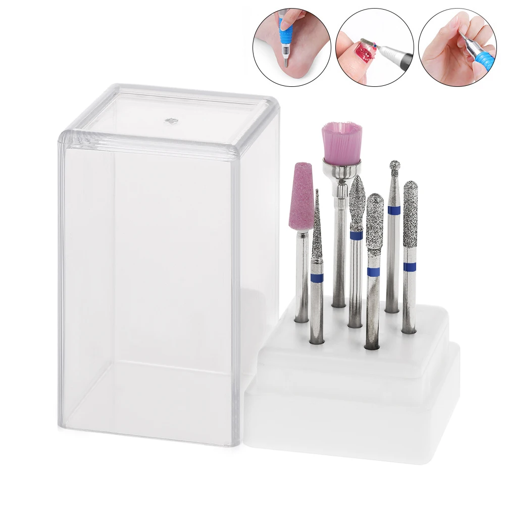 

7Pcs Nail Drill Bit Set For Manicure Machine Nail Grinder Bits Metal Accessories Milling Nail Cutter Electric Manicure Art Tool