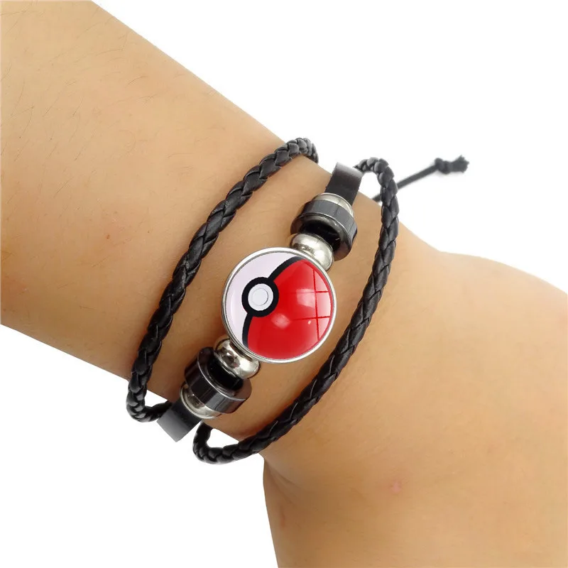 Аниме Покемон Poke Ball браслет Косплей Покемон го время драгоценный камень Кабошон металлический браслет