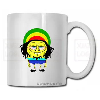 

Sponge Bob Stoned Bob Marley Funny 420 Mug Cup Tee Birthday Gift Present Idea Women Men