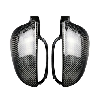 

2Pcs Carbon Fiber Style ABS Side Rear View Mirror Cover Replacement for Golf 5 MK5 2003-2009