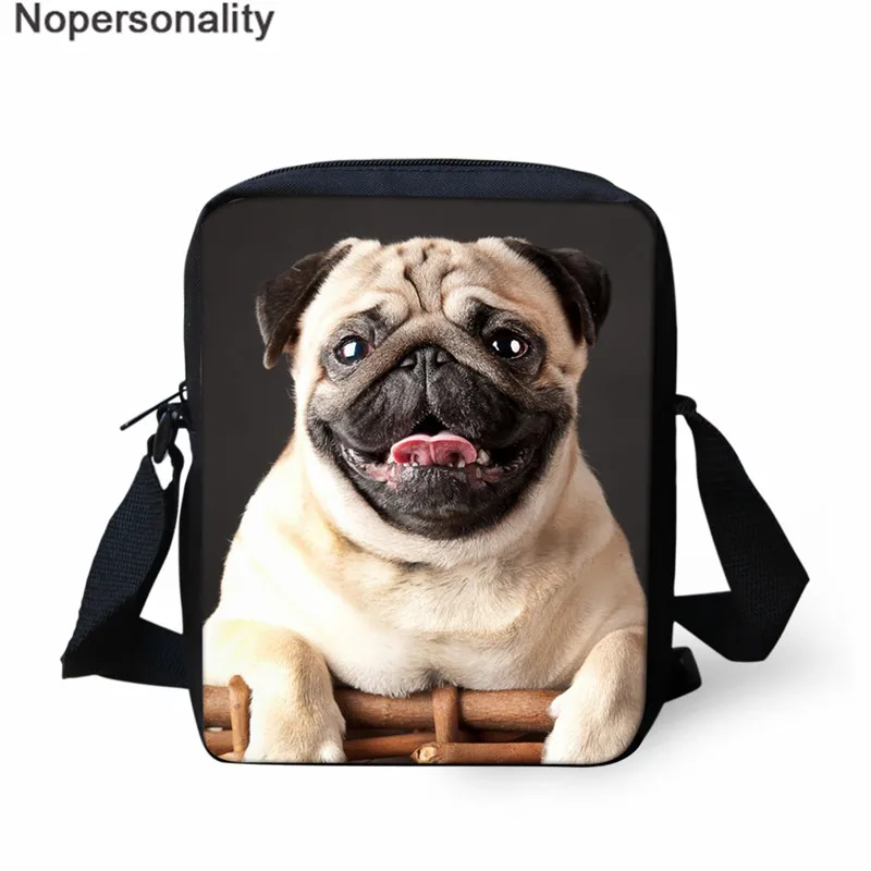 Nopersonality черный щенок мопса печати школьная сумка набор для подростков девочек милый ученик начальной школы дети рюкзак детские школьные сумки - Цвет: Z3057E