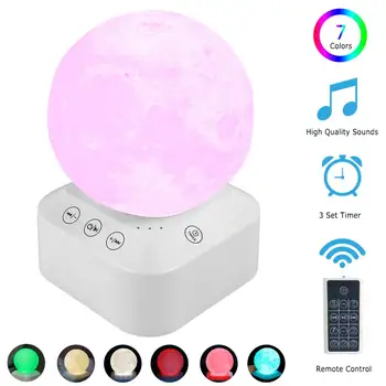 

White Noise Machine Sleep Colorful light Music Sleep Aid Therapy Sound Machine for Baby Night Light/Volume Control