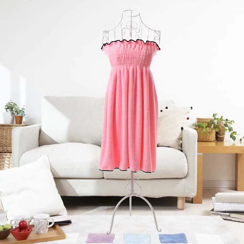 pink Банное полотенце из микрофибры, 1 шт., модное, женское, пригодное для носки, банное полотенце, пляжное полотенце для взрослых, однотонное банное полотенце - Цвет: pink