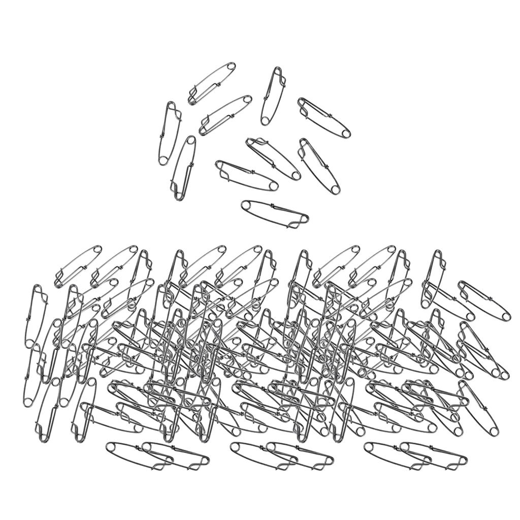 Pack of 200 Stainless Steel Longline Branch Hanger Snap Line Tuna Clips, 60mm Fishing Connectors