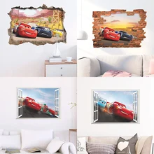 3D View Effect Disney Cars 3 Window Wall Stickers For Bedroom Boy Gifts Home Decoration Cartoon Wall Decals PVC Mural Art Poster 3D View Effect Disney Cars 3 Window Wall Stickers For Bedroom Boy Gifts Home Decoration Cartoon Wall Decals PVC Mural Art Poster