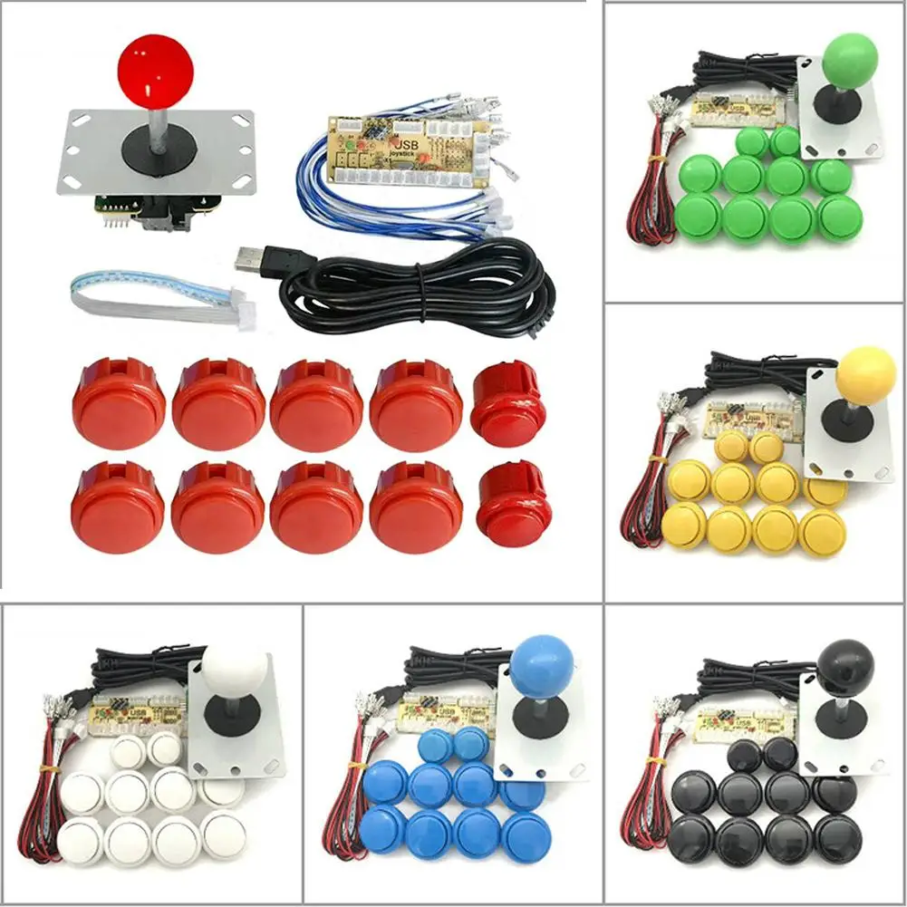

Arcade Joystick DIY Kit Zero Delay Arcade DIY Kit USB Encoder To PC PS3 Arcade Sanwa Joystick And Push Buttons For Arcade Mame