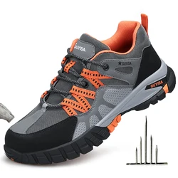 Chaussures de sécurité avec embout en acier pour homme, baskets de travail indestructibles, anti perforation, respirantes, nouvelle collection 