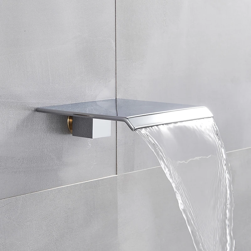 Chrome/Brushed Golden/Black Bathtub Faucet Waterfall Nozzle Faucet Replacement Piece Bath Basin Faucet Single Water-Tap New Hot 3