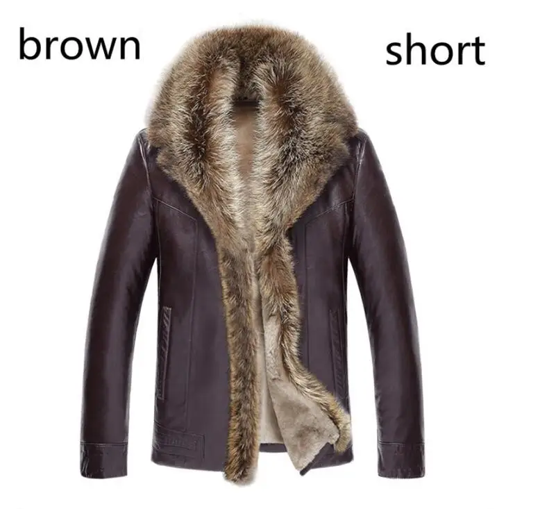 Красивая зимняя мужская куртка из овечьей шерсти, пальто из натуральной кожи, утолщенный меховой воротник с животными, Jaqueta Masculino, большие размеры M-5XL