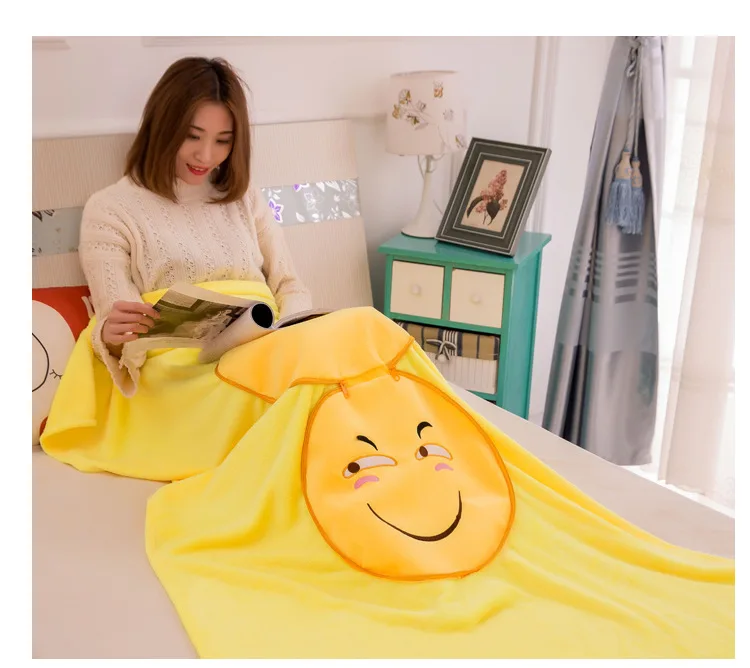 QQ Expression Airable одеяло креативная посылка для лица с выражением лица подушка кондиционер одеяло двойного назначения три в одном Blanke