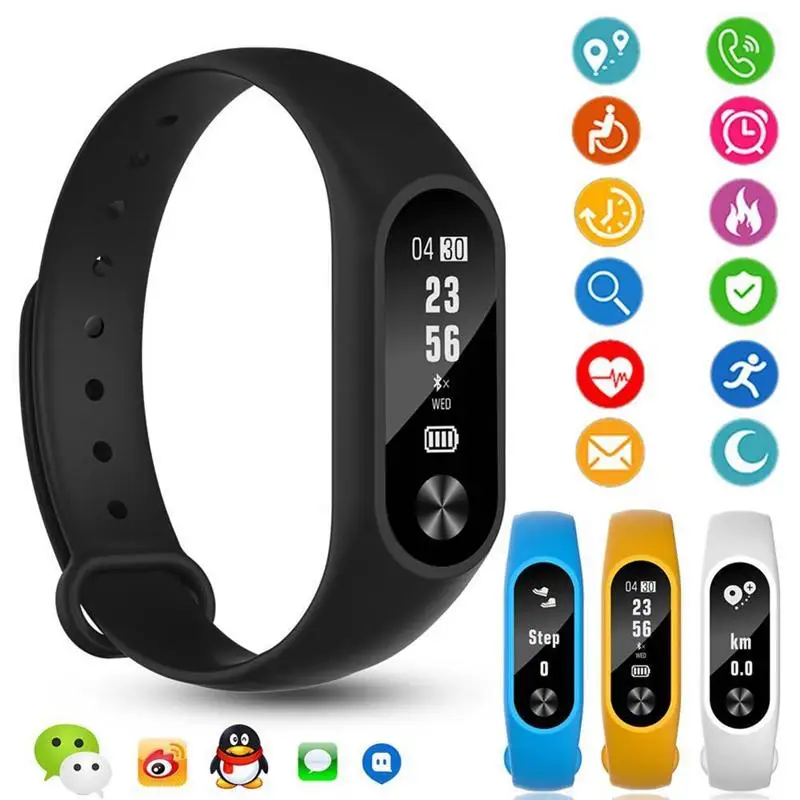OUTMIX 9 цветов M2 Смарт часы ремешок замена Android IOS Bluetooth шаг подсчет калорий автоматический