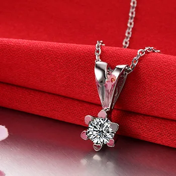 

0.27CT Handmade 18K Gold Natural Diamond Pendant Necklace for Women Wedding Engagement Party - Free DHL Shipping