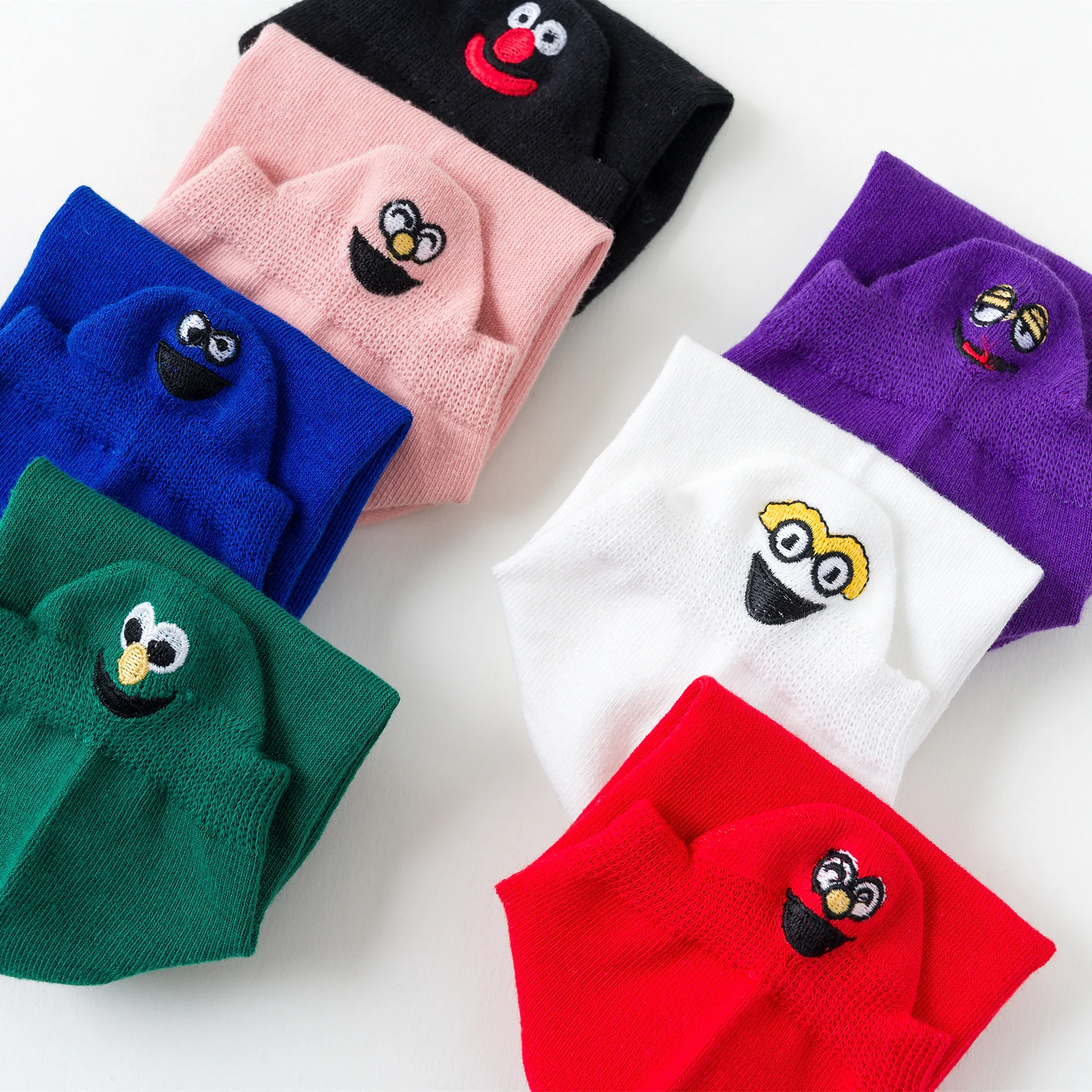 Harajuku śliczne hafty zwierząt śmieszne Носки kobiety Kawaii japońskie Skarpetki wyrażenie nowość bawełna Calcetines Mujer