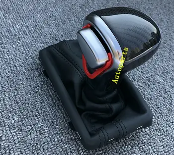 

Replace Carbon Fiber Leather Gearbox Shift Knob For AUDI A4 A5 Q5 2009-2015 LHD