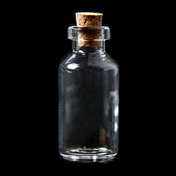 10 шт. 12 мл 45x24 мм мини-бутылки колбы стеклянная колба пробковая пробка для хранения ювелирных изделий
