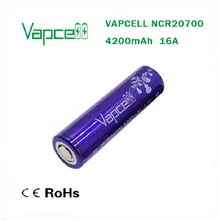 1 доллар купон Vapcell подлинный 20700 Ecig/фонарик 4200mah 16A rewrap NCR20700B мод литий-ионная батарея