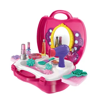 

1Set Children's Simulation Makeup Box Toys Mini Jewelry Dressing Table Toothbrush Tool Set Play House Accessory for Girls