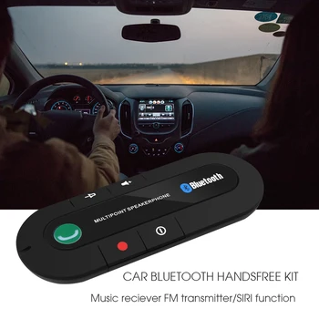 

Mini Sun Visor Clip Bluetooth speakerphone Audio MP3 Music Receiver Car Kit Wireless Handsfree Speaker phone Adapter for phone