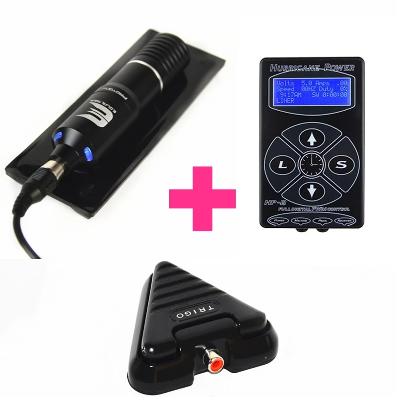 tattoo kit Профессиональные татуировки пера комплект Вращающаяся ручка с мини aurora Мощность татуировки Триго педаль питания - Цвет: tattoo kit