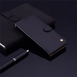 Magnetic Leather Wallet Flip Phone Case with Card Holder - Premium Cover Coque for P Smart 2018 (Black1)