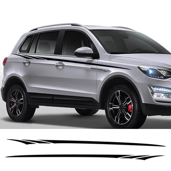 

For Skoda Octavia A5 A7 RS Fabia MK2 MK3 Rapid Long Stripe Car Stickers Auto Side Vinyl Decals Tuning Car Universal Accessories