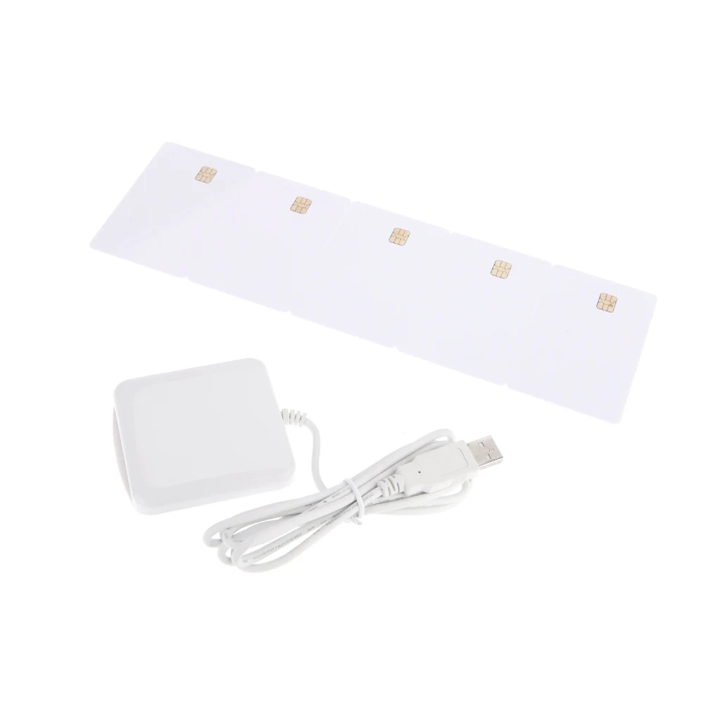 PC/SC Contact IC Chip Smart Card Reader Writer ACR38U I1 USB Support CT-API Programming Interface+5pcs SLE5542 Cards