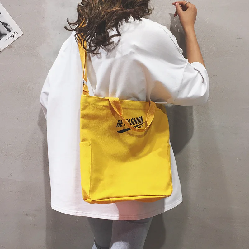 Наплечная Женская Холщовая Сумка новая стильная набивная Женская плечевая Корейская Сумка-стиль учебник Холщовая Сумка a Generatio