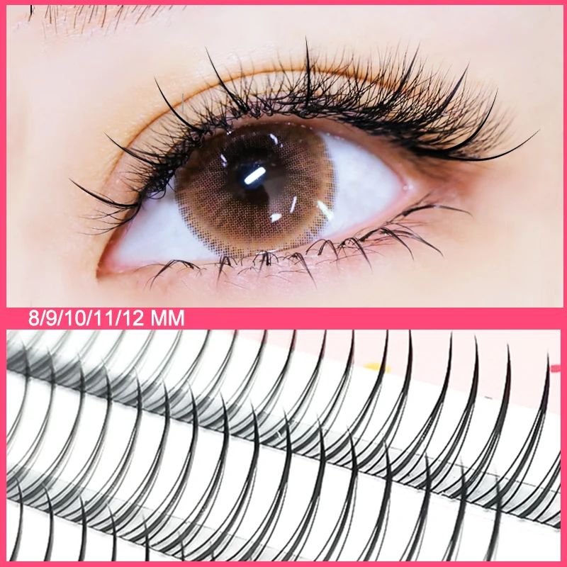 

Yelix A/M Shape Professional Makeup Individual Lashes Cluster Natural Fluffy false eyelashes 3d Mink Eyelash extension