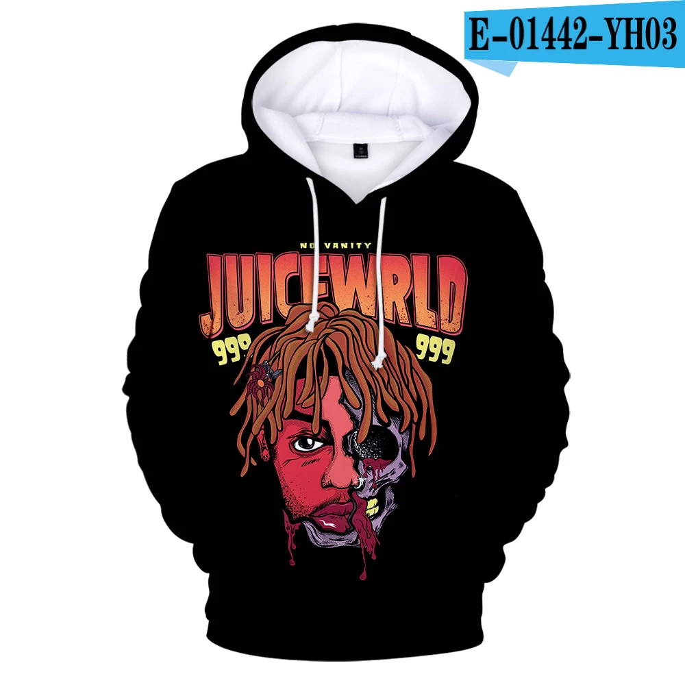 Juice Wrld 3D толстовки для мужчин и женщин Новая мода популярная худи Juice Wrld 3D печать толстовка с капюшоном в стиле хип-хоп уличные пуловеры толстовки - Цвет: 3d