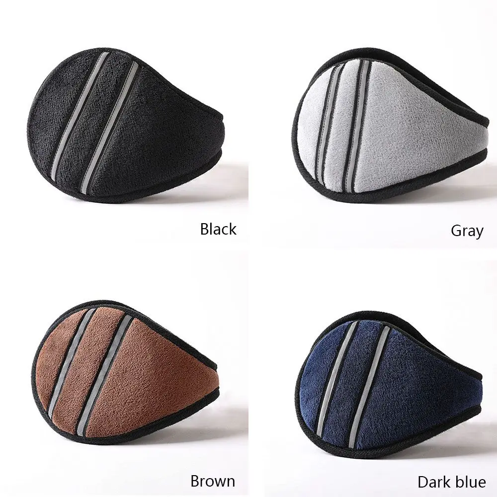 Solid Color Thicken Keep Warm Ear Protection Winter Reflective Earmuffs Ear Cover