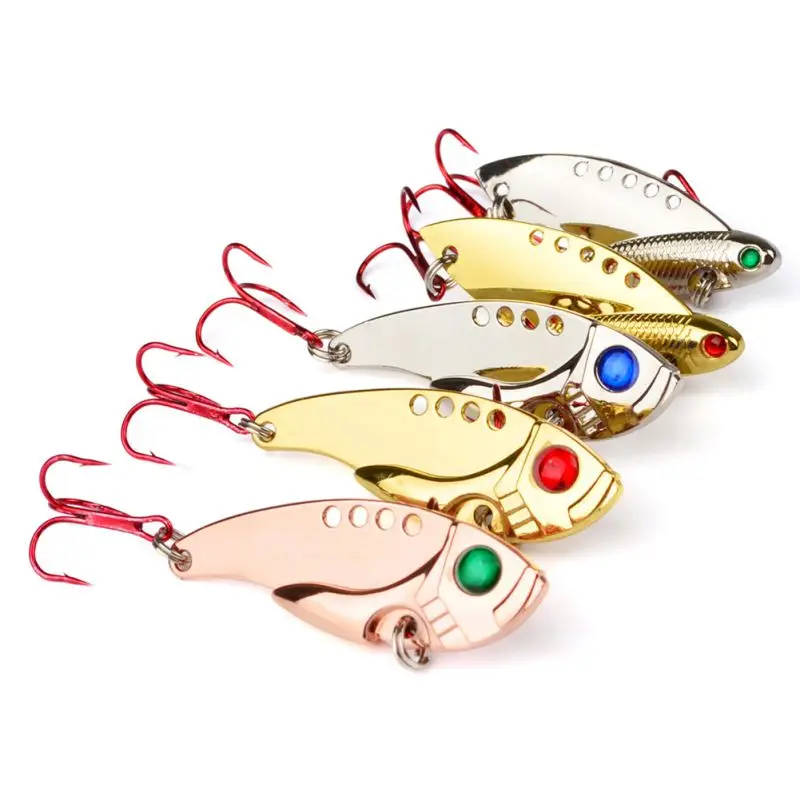 

5 Pcs / Lot VIB Golden Fishing Bait 6 # Fishing Tackle Lures Spoon Recall Of Metal 5cm-2 "/11g-0.39 Oz Bait