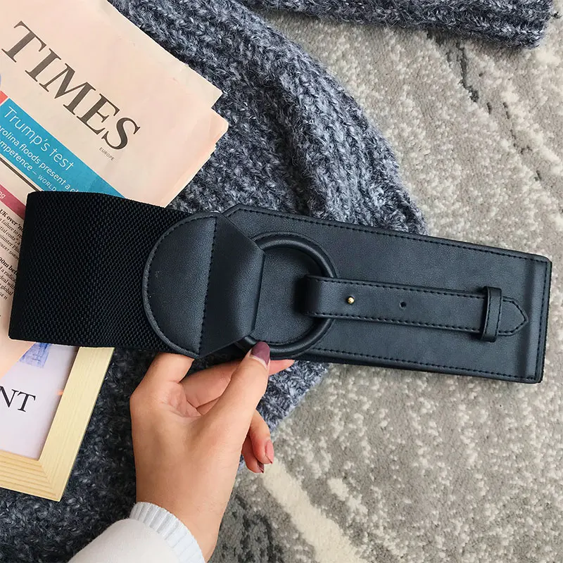 Женская мода из искусственной кожи пояс на талии Зима Осень свитер ветровка украшения новая одежда аксессуары женский широкий пояс