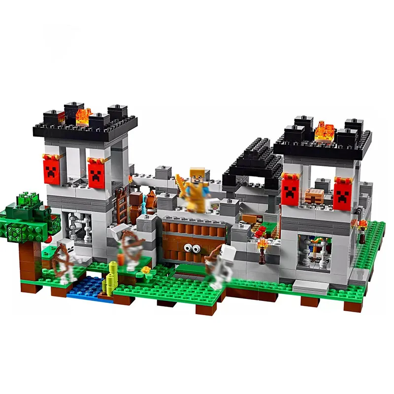 

990Pcs 21127 My Worlds Series The Fortress Set Model Building Blocks Compatible Legoinglys Toys for Children Gifts 10472