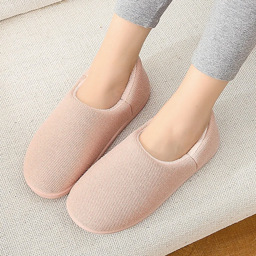 Couple Simple Home Slippers New Fashion Winter Keep Warm Household Casual Cotton Shoes Comfort Cotton Slippers Pantuflas