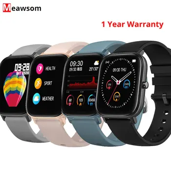 

Men Women P8 1.4 inch Smart Watch Full Touch Fitness Tracker Blood Pressure Smart Clock GTS Smartwatch for Christmas gift