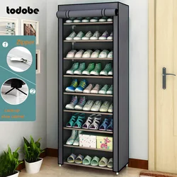 Armario de zapatos Simple multicapa, organizador de zapatos de ahorro de espacio montado, estante de almacenamiento para el hogar, dormitorio, a prueba de polvo