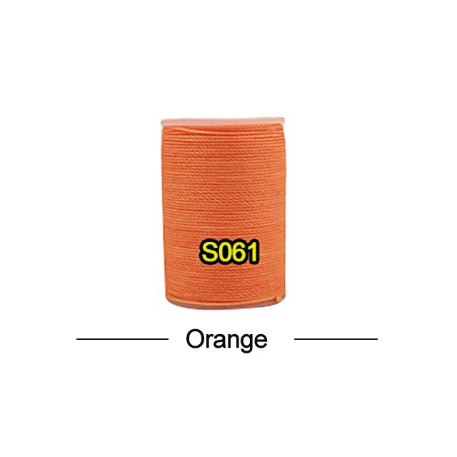 Orange Высокое качество ручного шитья круглая вощеная нить, 0,8 мм прочная полиэфирная нить для кожаной одежды бумажник диван DIY ремесло цвет - Цвет: Orange
