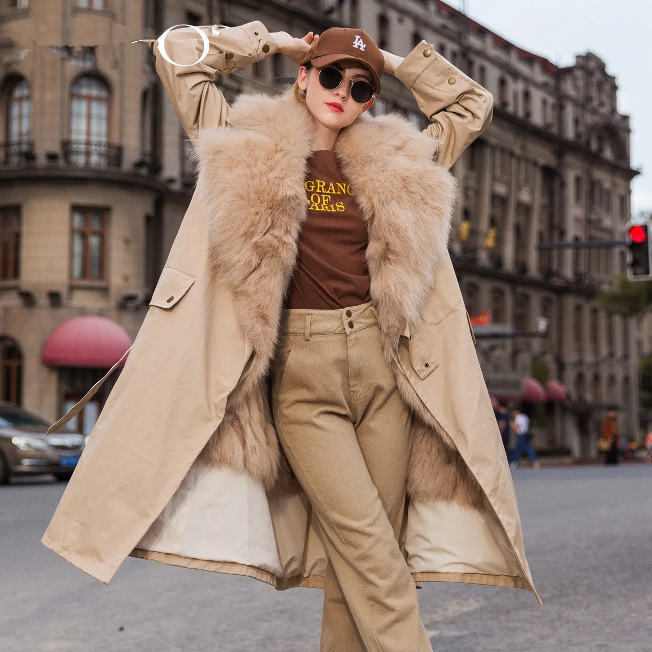 

Coat Fur Real Female Natural Fox Fur Parka Winter Jacket Women korean long jackets for women overcoat chaqueta mujer MY