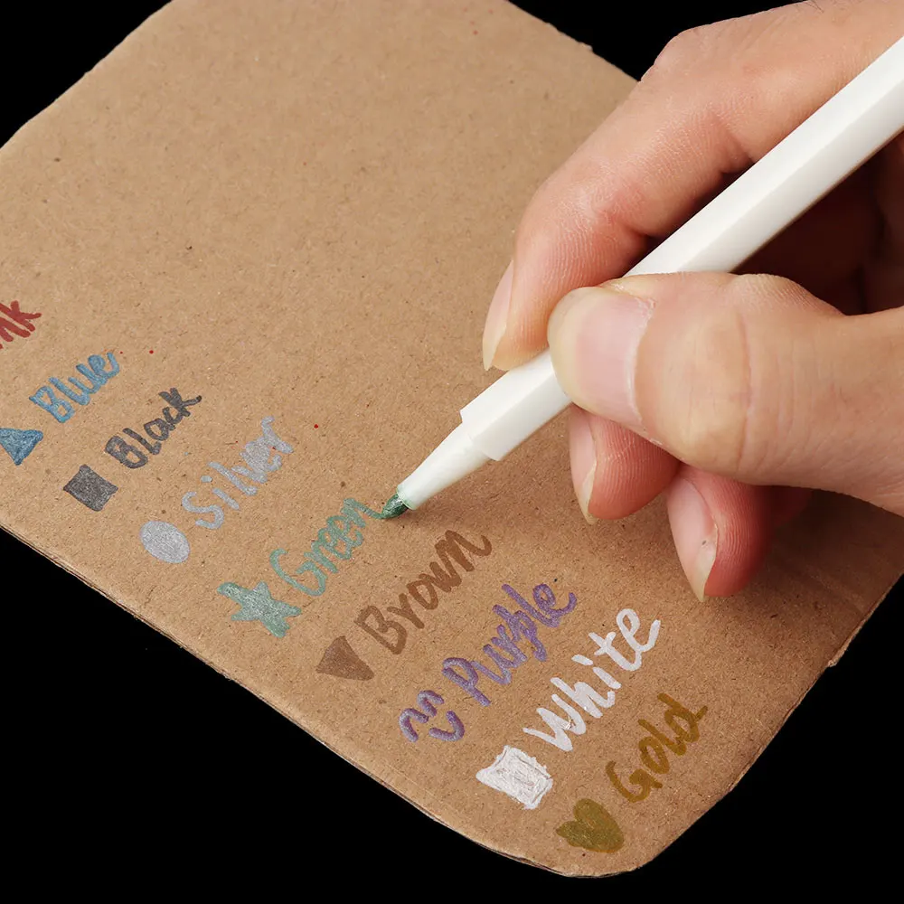 

Marker Pen Metal 10 Colors Stationery Gifts Art Colorful Car Tyre Graffiti School Album