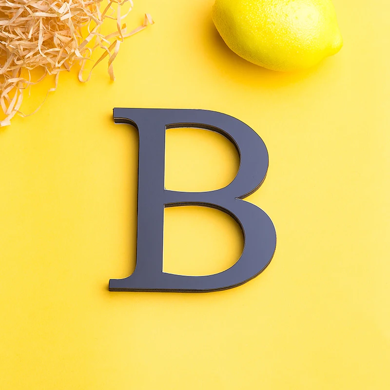 Description Picture 6 of itemBlack English Letters 3D Mirror Wall Stickers Home Decor For Living Room Bedroom Wallpaper Peel & Stick Mirror Acrylic Poster