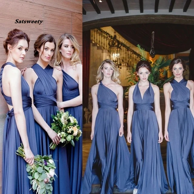 $60.72 2020 Soft Cheap Custom Popular Bridesmaid Dress, Long High Quality Convertible Bridesmaid Dresses