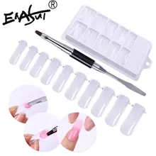ENASUI, 200 шт, накладные ногти, быстрое наращивание, молд, полное покрытие, форма для ногтей, гель, УФ, строитель, советы, двухсторонняя акриловая ручка