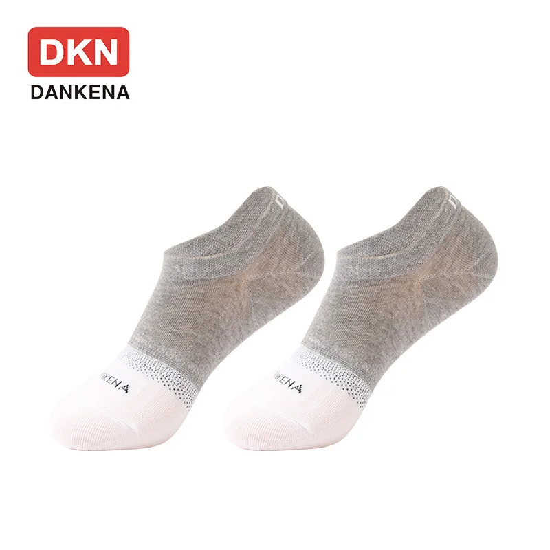 Летние мужские носки DKN хлопковые цветные лодочки дышащие нескользящие