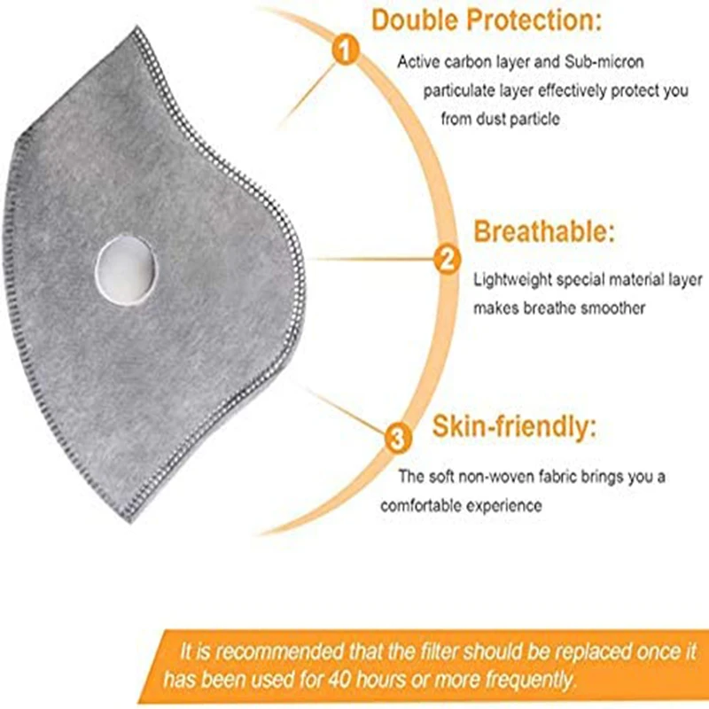 Face Mask Activated Carbon PM 2.5 Anti-pollution Running Cycling Facial Care Mask Breathable Bacteria-proof Sport Face Mask