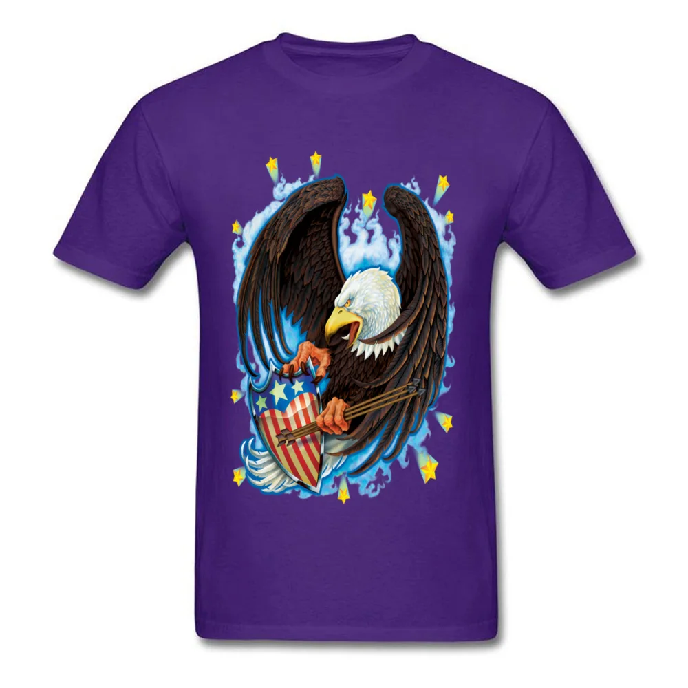 Screaming Eagel T Shirt for Men Street NEW YEAR DAY Tops Tees Short Sleeve Classic Unique Sweatshirts Crew Neck Cotton Fabric Screaming Eagel purple