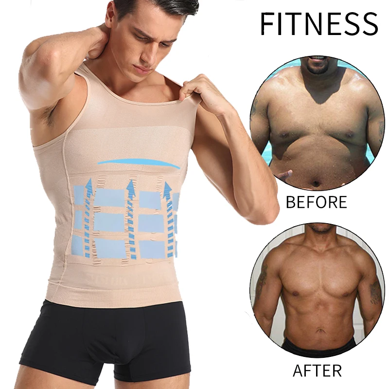 2020 Men Body Shaper Tight Skinny Tummy Waist Trainer Posture