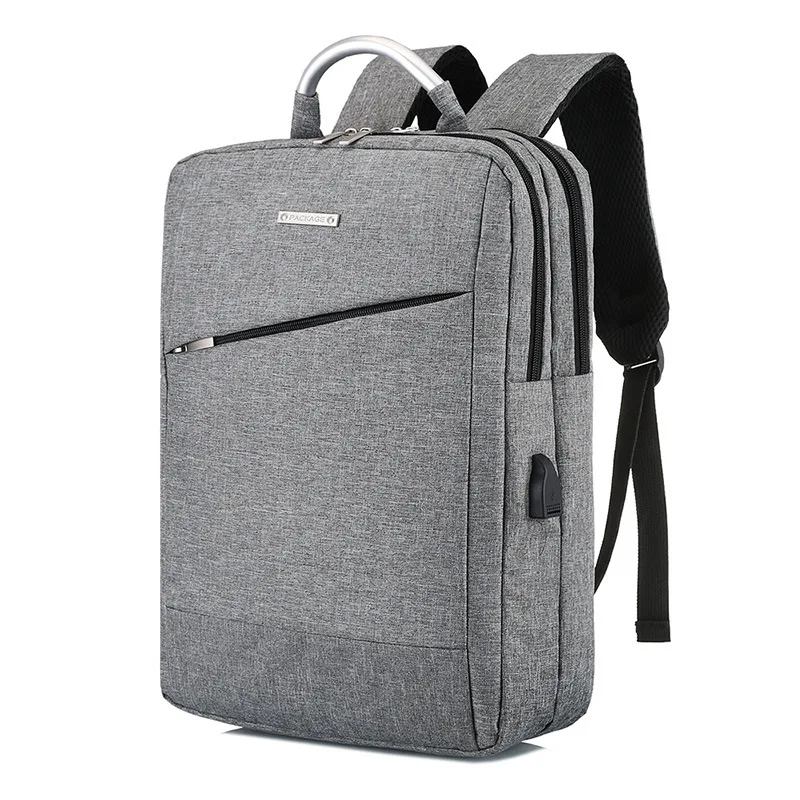 

Multi-Compartment Double Layer Business Computer Backpack Oxford Cloth Men Backpack Aluminium Alloy Portable Handle Hard 2917