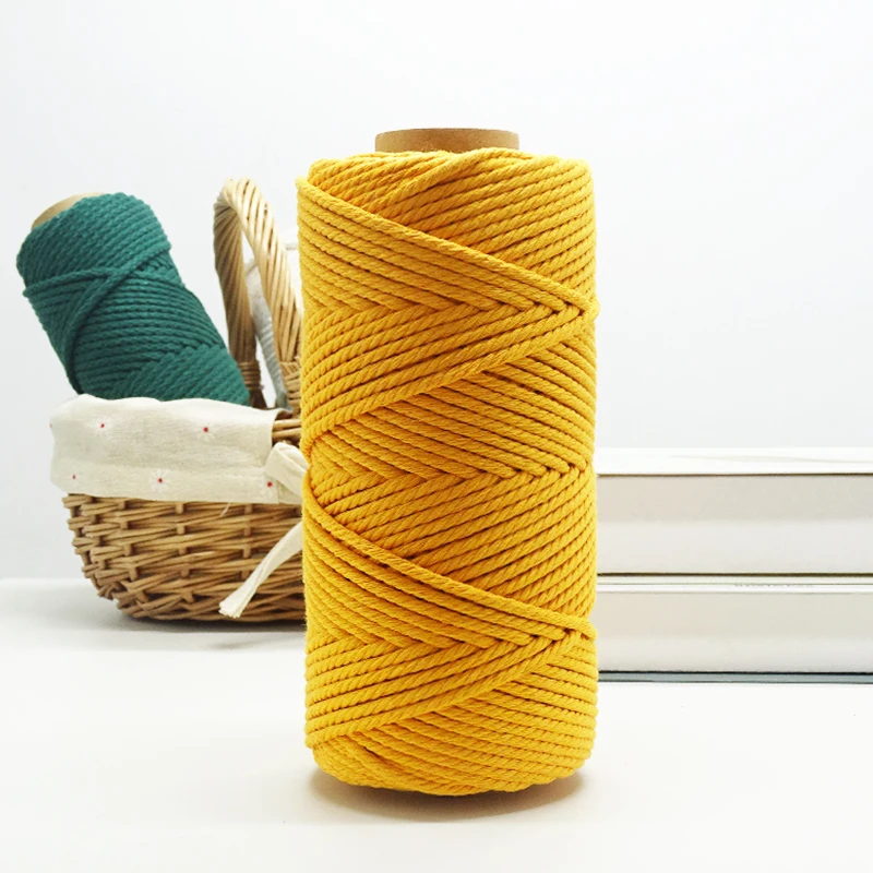 

Веревка для макраме, хлопковая, 4 мм, веревка для макраме